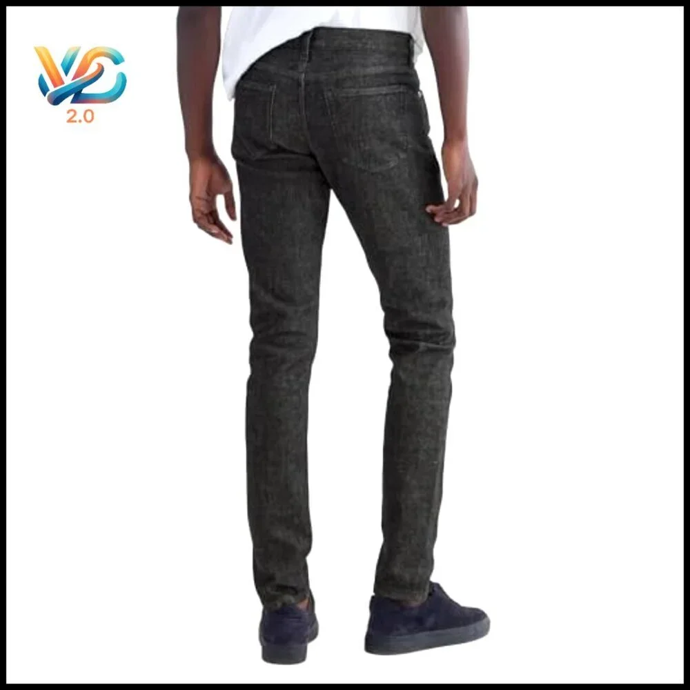 Slim Fit Selvedge Denim‎ Jeans Classic Minimal Tapered Leg Stretch Comfort